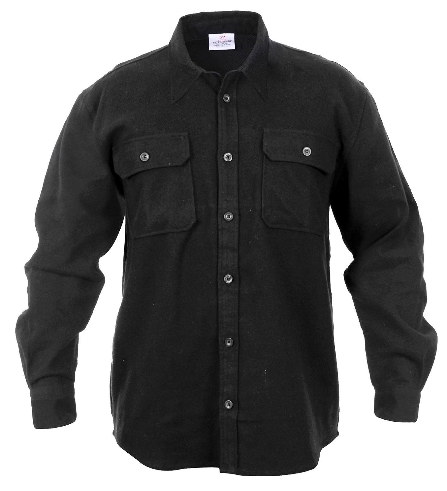 Cotton Flannel Button-Down Shirt ...